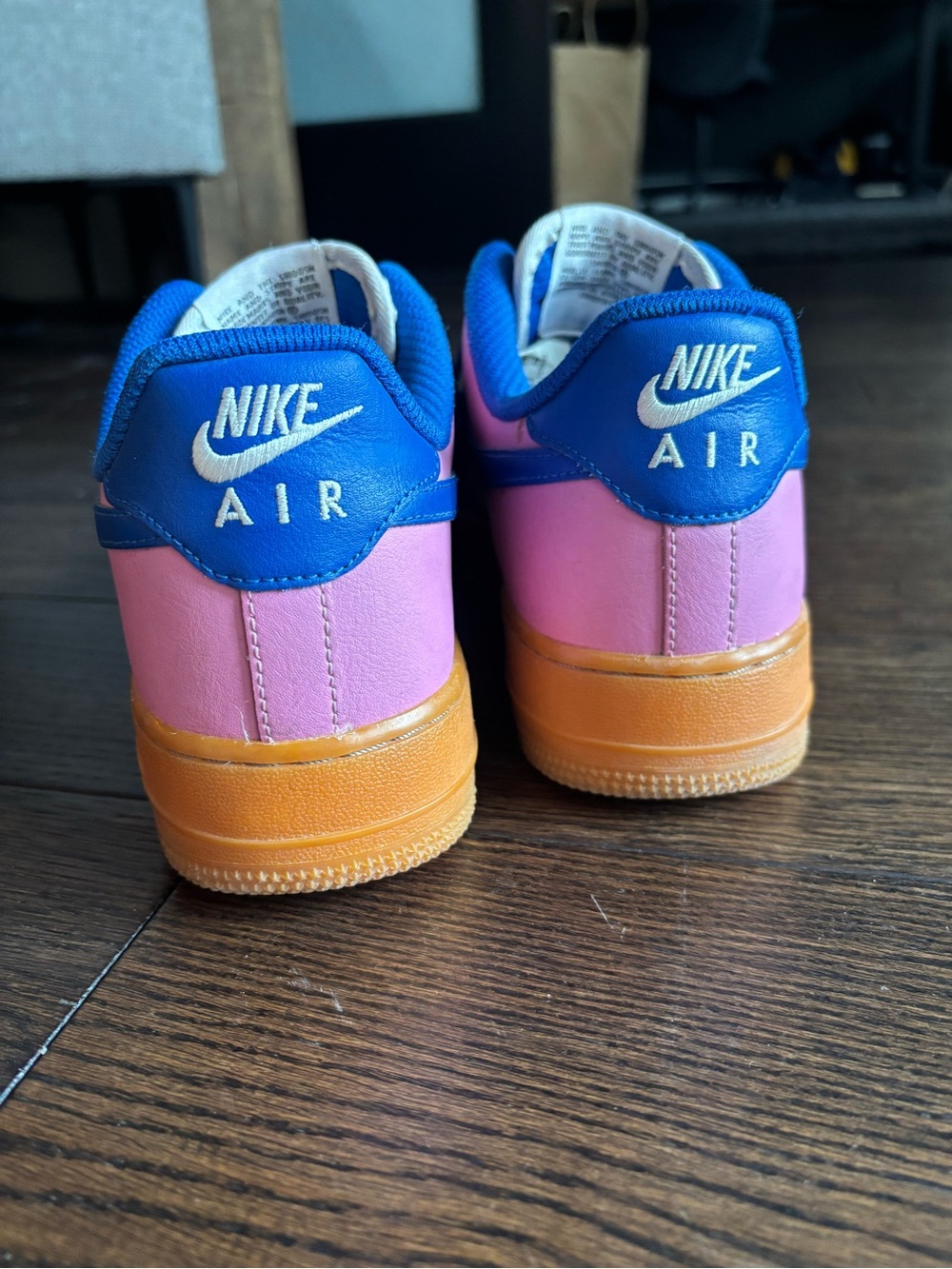 Nike Air Force 1 Low - Blue, Pink & Orange Gum Sole - Picture 4 of 6